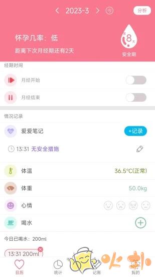 排卵期安全期日历截图0