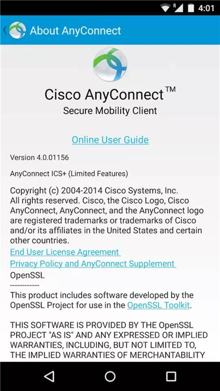 Cisco AnyConnect安卓版截图0