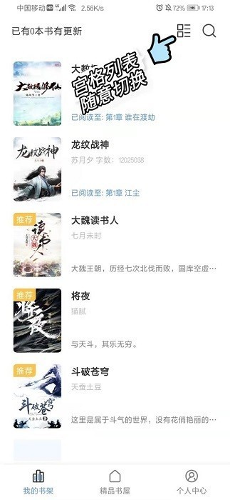 奇墨小說界面展示2