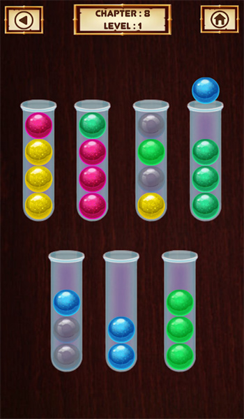 彩色球排序3D(Color Ball Sort 3D)截图1